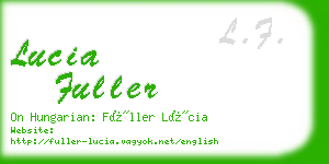 lucia fuller business card